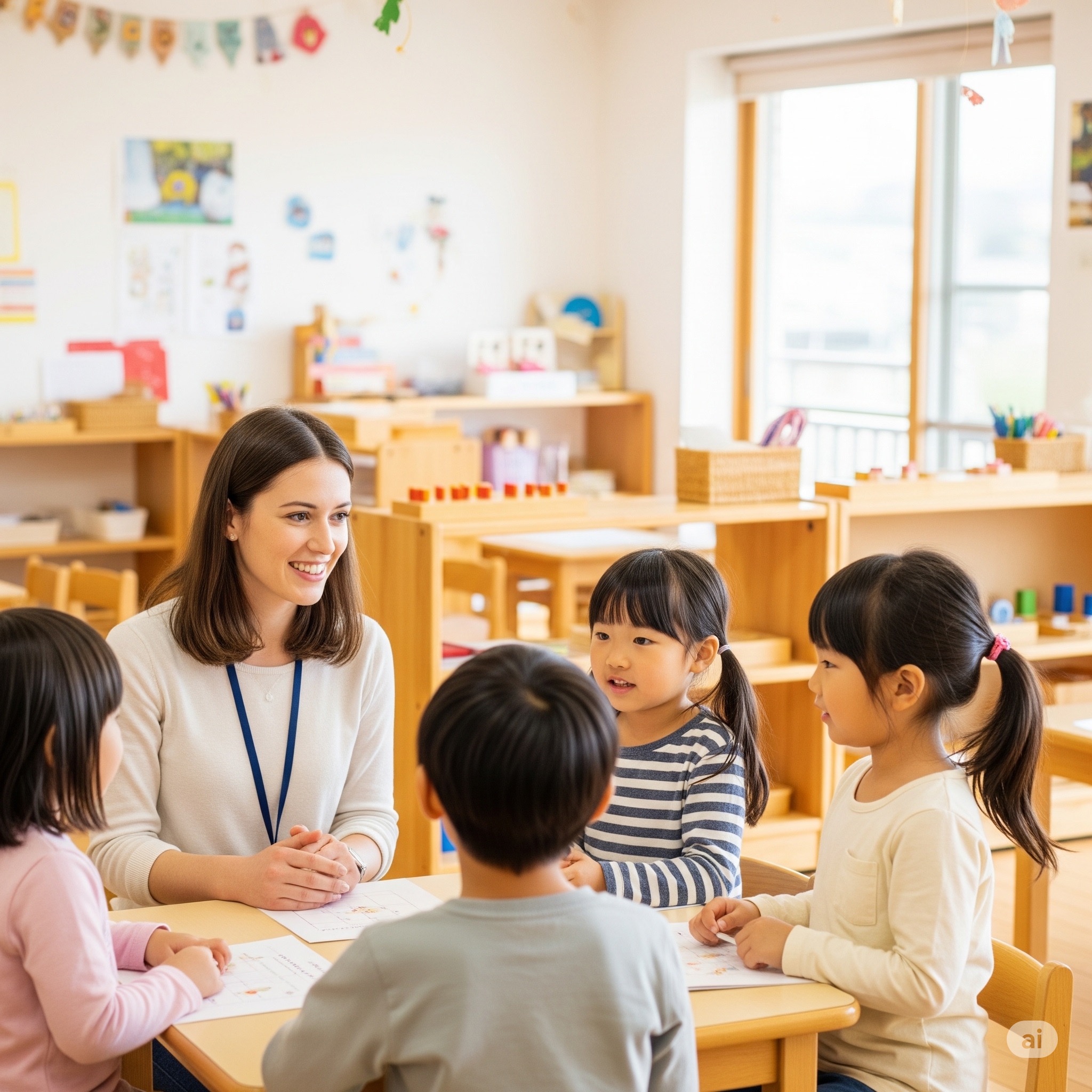 子どもたちがネイティブ講師と楽しくレッスン